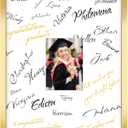 LaVie Home 16x20 Wedding Signable Picture Frame Gold 16x20 Frame Wood Displays 5x7 Pictures with Mat, for Graduation Wedding Signatures, Anniversary Keepsake Picture Frame