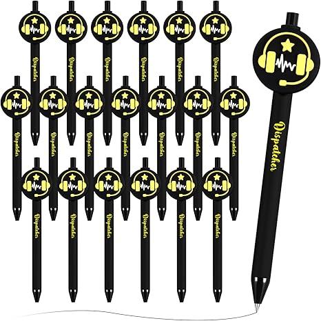 2 x Sayglossy 20 Pcs 911 Dispatcher Gift Pen Bulk, National Public Safety Telecommunicator Appreciation Week Gift Accessories Funny Ballpoint Pens for 911 First Responders Birthday(Classic)