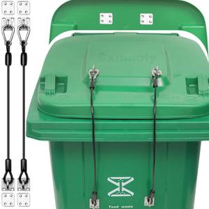 Trash Can Locks Garbage Can Lid Locks for Animals, Bear Raccoon Squirrel Dog Proof Trash Can Lock, Weather-resistant Universal Trash Bin lock for Outdoor Trash Cans with Stainless Steel Hasps, 1 PC