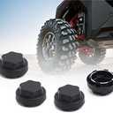 CPOWACE Tire Wheel Hub Caps Compatible with Polaris RZR PRO XP 4 2020-2021/ Can Am Defender MAX HD5 HD8 HD10 2016-2019 Accessories Black Dust Center Hub Cap Covers (4PCS)