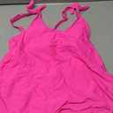 Women's Flowy Tankini Top Only- Modest Swimsuit Top Tie Knot Bathing Suit No Bottom 2025 (Pink, M)