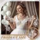 Wedding Arch Backdrop Pearl Bead Arch Decoration for Wedding Bridal Shower Engagement Baby Shower Photo Background Decoration and Decor DIY Craft(White,3.1 Inch,Plastic)