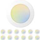 Amico 12 Pack 5/6 Inch LED Disk Lights, Dimmable Flush Mount Ceiling Disc Lights, 2700K/3000K/4000K/5000K/6000K Selectable, 12W Eqv 110W, 1050LM, Low Profile Surface Mount Ceiling Lights, ETL&FCC