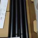 KAMANINA 2 Pack Curtain Rod 48 to 84 Inches (2.6-7.1ft), 1 Inch Curtain Rods for Windows, Single Drapery Rods with Square Finials, Black