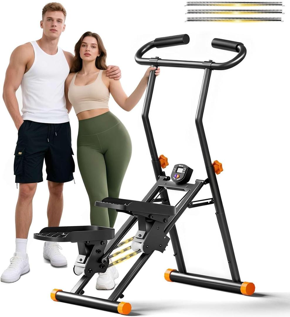 Fodable Stair Stepper for Home Gym with Adjustable Height and Resistance
350 lbs Capacity Cardio Machine with Non-Slip Pedals, LCD Display for Full Body Workout for Women Men