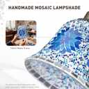 zeyu Bathroom Light Fixtures, 3-Light Bathroom Vanity Light, 22 Inch Modern Wall Sconces with Blue Mosaic Glass, Oil Rubbed Bronze Finish, ZSL72B-3W ORB-BL
