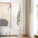 DOORXIFO Gold Coat Racks, Metal Coat Rack Freestanding with Hooks, Entryway Coat Rack Stand, Coat Racks with Marble Base, Coat Tree for Hanging Clothes, Hats, Bags, Size: Branch