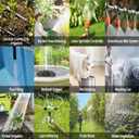 4 Outlet Sprinkler Timer, Programmable Garden Hose Timer with Rain Delay, Manual& Automatic Watering System, Waterproof Gardening Supplies Irrigation Controller for 4 Separate Water Zones