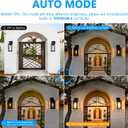 2-Pack Motion Sensor Outdoor Wall Lights, Upgraded Dusk to Dawn Exterior Wall Sconces Lanterns with Seeded Glass, Porch Light Fixtures Outside Lights for House Front Door Entryway Garage, Black