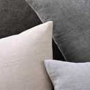 Set of 4 Soft Textured Decorative Throw Pillow Covers 18x18 Inch Cozy Farmhouse Cushion Cover Square Accent Pillow Cases for Bed Couch Sofa Living Room, Dark Grey