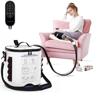 Kinryopy Cold Therapy Machine with Programmable Timer, Portable Ice Machine for Knee After Surgery, Knee Replacement Recovery System, Cryotherapy Pain Relief w/Compression Pad for,Shoulder, Hip and Ankle