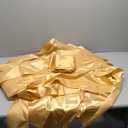 WELMATCH Gold Satin Chair Sashes Ties - 50 pcs Wedding Banquet Party Event Decoration Chair Bows (Gold, 50)