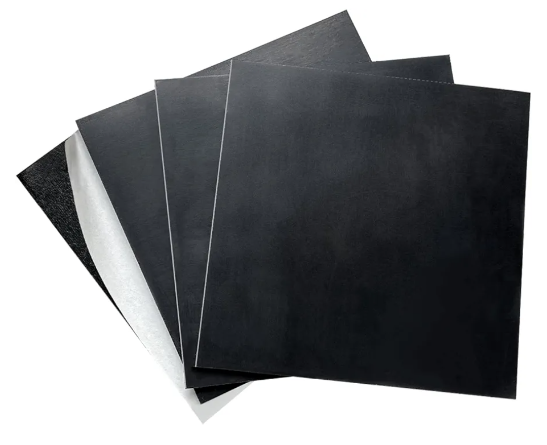 Livelynine Peel and Stick Floor Tile. Black.24"×24" 4 Pack