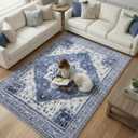 Muddy Mat® Admiral 5ft x 7ft Washable Muddy Carpet for Living Room, Bedroom & Dining Room – Modern Soft Low Pile Non Slip Carpet – Pet Friendly Waterproof Foldable Area Rugs for Home