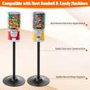 Maxdot Single Metal Stand for Gumball Machine Candy Popcorn Vending Cast Iron 28'' Tall with 16'' Round Base Compatible for Small Capsule Machines Replacement Part, Black Only The Stand