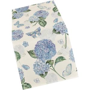 Spring Florals Linen Table Runner Colorful Plant Dining Room Tablecloth For Kitchen Wedding Party Table Decoration, 24x14