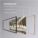 XWNLTEPK Halloween Canvas Art Poster Spectral Last Supper Wall Art Ghostly Figures Banquet Table Dining Hall Archway Panoramic Mountain View Wall Painting for Living Room Bedroom Festive Decor (8x12in Black Framed, A09)