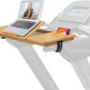 Nnewvante Treadmill Desk Attachment Bamboo Walking Laptop Stand Holder Workstation Adjustable Desktop Laptop Tray for Treadmill