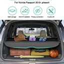 Powerty Retractable Cargo Cover for 2019-2025 Honda Passport, Canvas Texture Trunk Cover Privacy Screen Rear Security Shade for Passport Accessories