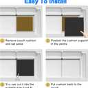 Couch Cushions Supports for Sagging Cushions, 20"X 20" Sofa Furniture Seat Cushion Under Sag Repair, Curved 45 D High Density Foam Replacement for Sectional Loveseat Chair (Black 2 Pack)