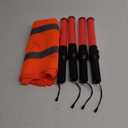 Kanayu 8 Pcs 16 Inch Signal Traffic Wand High Visibility Safety Vest Set Include 4 Reflective Safety Vest 4 Traffic Control Light Security Wands for Airport Parking(Neon Orange)