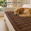 Smiry Non Slip Couch Covers for Dogs, Fuzzy Pet Couch Covers for 2-3 Cushion Sofa Pet Friendly, Soft Sofa Slipcovers Cushion Furniture Protector Washable (Brown, 27.6" x 59")