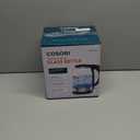 Cosori Electric Kettle, No Plastic Contact With Water, Wide Mouth For Easy Cleaning, Auto Shut Off, 1.7L Tea Kettle & Hot Water Boiler, Water Heater & Teapot, Borosilicate Glass, Black, 1500W (1.8 Quarts)