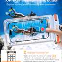 TORRAS 2 Pack IPX8 Waterproof Phone Pouch Floating, Underwater Screen Touchable, Waterproof Phone Case with Lanyard for iPhone 17 Pro Max 16 15 14 S26 Ultra S25, Cell Phone Dry Bag 7.0", Black & White