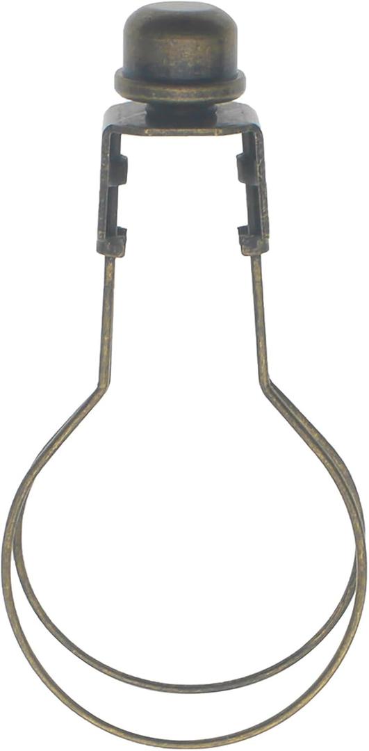 FDXGYH Clip On Lampshade AdapterRound Light Bulb Holder with Lamp Shade for Attaching DIY Lamp Projects (Bronze)
