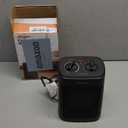 Space Heater, 1500W Electric Heaters Indoor Portable with Thermostat, PTC Fast Heating Ceramic Room Small Heater with Heating and Fan Modes for Bedroom, Office and Indoor Use (Black)