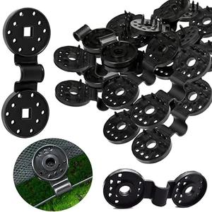 2025 New Shade Cloth Heavy Duty Lock Grip, 100 Pcs Shade Cloth Plastic Clips Windproof Awning Clamp Grip, Greenhouse Shade Fix Clamp Tent Clips for Garden Netting Sun Shade Net (100)