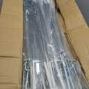 41 Inches Pig Tail Electric Fence Post, 50 Pack Stainless Steel Step in Fence Post, Electric Fencing Post for Garden and Livestock, White