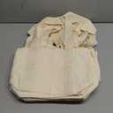 12 Pcs Canvas Tote Bags Bulk with Outer Pocket 13 Inch Reusable Shopping Grocery Blank Tote Bag for Women, White