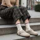 CUSHIONAIRE Hana Womens Clogs | Comfortable Vegan Suede Clogs for Women | Slip On Potato Shoes with Cork Footbed & Arch Support | Memory Foam 9