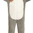 Unisex Kids Animal Cute Koala Hooded Zipper Onesie 4-12 Years (Gray, M)