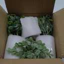 3 Pack Mini Fake Plants and Artificial Flowers with Faux Water in Vase,Silk Roses and Eucalyptus with Fake Water in Glass Vase for Centerpiece Table Decorations Kitchens Office Home decor (White)