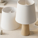 Set of 2 White Linen Chandelier Lamp Shades, Designed for Candelabra Bulbs with Easy Clip-On Fitter 6" Diameter
