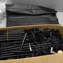 VTRIN 10 Tier Shoe Rack Tall Large Capacity Wide Shoe Organizer with Two Hooks Sturdy Metal Shoe Shelf for Entryway, Closet, Bedroom (Black)