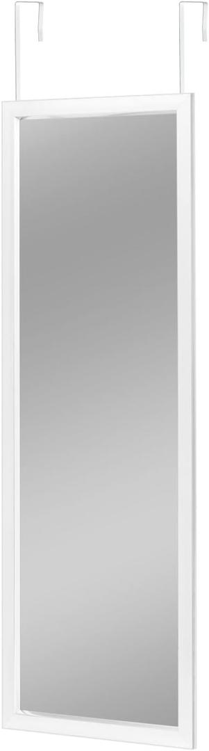 MIRUO Over The Door Mirror Wall Mirror Dressing Make Up Full Length Hanging Door Mirror Polystyrene Frame for Bathroom, Bedroom, Living Room, Dorm and More (White, 47" x 16") MIRUO Over The Door Mirror Wall Mirror Dressing Make Up Full Length Hanging Door Mirror Polystyrene Frame for Bathroom, Bedroom, Living Room, Dorm and More (White, 47" x 16")