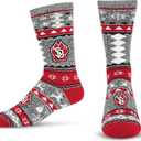 For Bare Feet NCAA unisex-adult Ugly Holiday Sweater Crew Sock Ncaa (Large, Team Color)