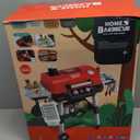 Kids Play Kitchen Toys, Kids BBQ Grill Playset with Smoke Sound Light, 2Layer Barbecue Toy with Wheel, Outdoor Play Grill Toys for Toddlers 35, Play Food Toys Cooking Set, Birthday Gift for Boy Girl