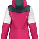 HEAD Women’s Element Insulated Ski Jacket – Waterproof, Mechanical Stretch, Detachable Hood, Snow Gaiter (Pink, L)