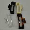 4 Pack Extra Large Hair Claw for Women, 5'' Strong Hold Bright Clamps for Thick and Long Hair, 90's Non-slip Square Jaw Clips for Curly Hair