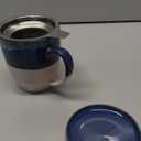 Bosmarlin Ceramic Tea Cup with Infuser and Lid, 16 Oz, Dishwasher and Microwave Safe, 5 Colors to Choose, Reactive Glaze, Steeping Tea Mug with Strainer (Deep Blue)