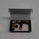 Asidrama 10 Pack Matte Black and Champagne Bronze Kitchen Cabinet Knobs Dresser Knob Drawer Knobs Cabinet Hardware Zinc Knob for Dresser Drawers (Single Hole Knob)