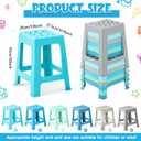 Leinuosen 6 Pcs Plastic Stool for Classroom 18 Inch Stackable School Stools Modern Portable Nesting Chair for Kids Students Classroom School Home Office (Morandi), 9.84 x 10.83 x 18 inches