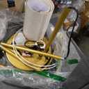 Nintiue Upgraded Modern Arc Dimmable Tall Standing Floor Lamp with Linen Shade, 1200 Lumens LED Bulb Included, for Living & Reading Room, Bedroom, Office & Nursery, Gold