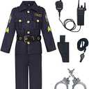 Viyorshop Police Costume for Boys Cop Costume Dress Up Set for Halloween Cosplay Party Costume (8-10 years)