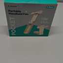 Aecooly Slim Portable Fan 2 Pack, Thin Handheld Fan, USB Rechargeable Mini Personal [24H Max Cooling Time], Battery Powered Small Foldable Pocket for Travel, Summer, Gifts for Women -Beige