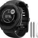 NotoCity for Garmin Instinct Band, Soft Silicone Replacement Watch Strap Compatible with Garmin Instinct 2/ Solar/Tactical(Black)